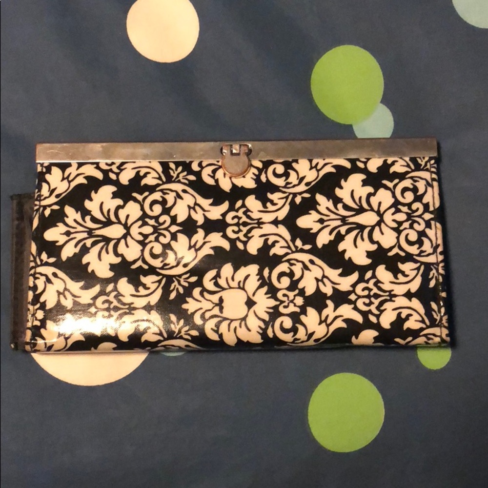 Black and white clutch